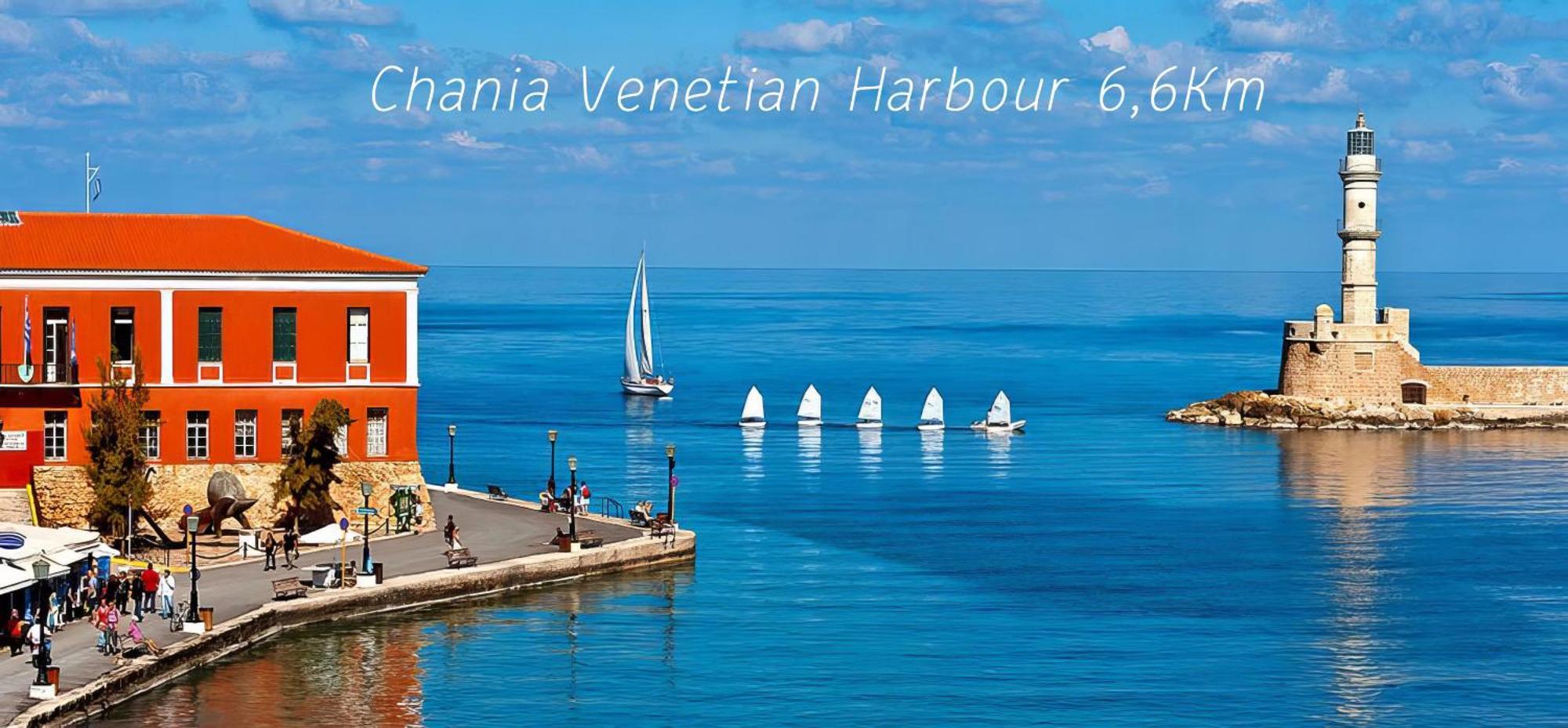 Souda Bay View With Private Pool Near Chania City Eksteriør bilde